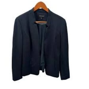 41 Hawthorn Notched Collared Knit Blazer, Navy Blue, Women's Size Medium, Career